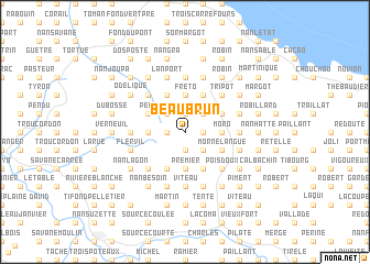 map of Beaubrun