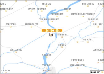 map of Beaucaire