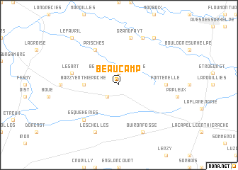 map of Beaucamp