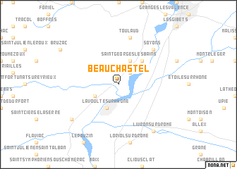 map of Beauchastel