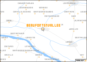 map of Beaufort-en-Vallée