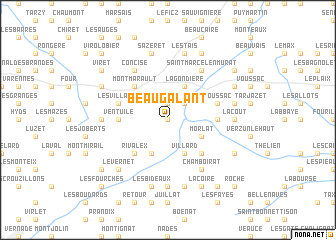 map of Beaugalant