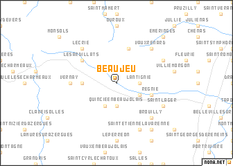 map of Beaujeu