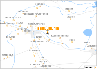 map of Beaujolais
