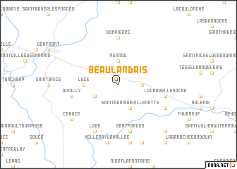 map of Beaulandais