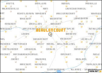 map of Béaulencourt