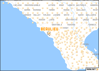 map of Beaulieu