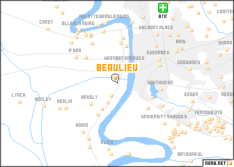 map of Beaulieu