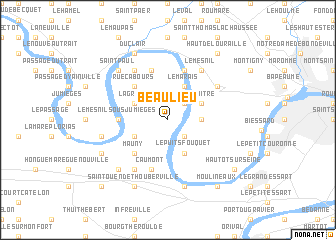 map of Beaulieu