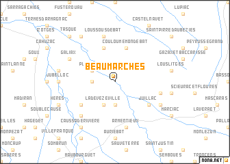 map of Beaumarchès