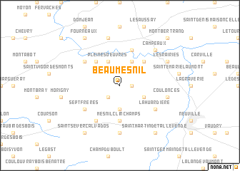 map of Beaumesnil