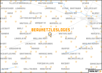 map of Beaumetz-lès-Loges