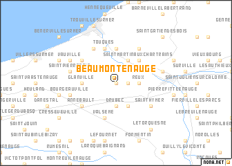 map of Beaumont-en-Auge