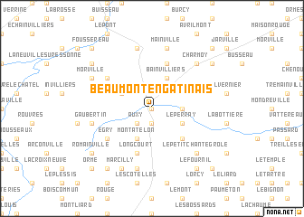 map of Beaumont-en-Gâtinais