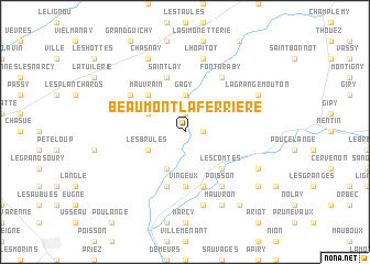 map of Beaumont-la-Ferrière