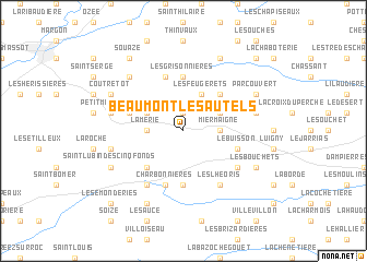 map of Beaumont-les-Autels