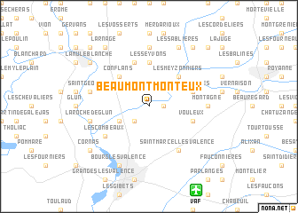 map of Beaumont-Monteux