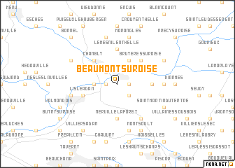 map of Beaumont-sur-Oise