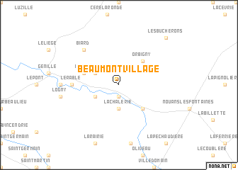 map of Beaumont-Village