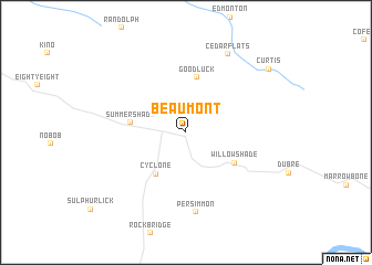 map of Beaumont