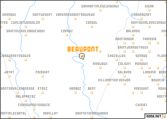 map of Beaupont