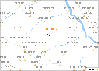 map of Beaupuy