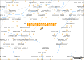 map of Beauregard-Baret