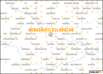 map of Beausaint lez La Roche