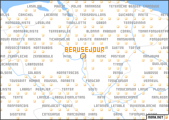 map of Beauséjour