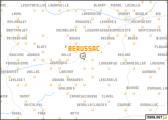 map of Beaussac