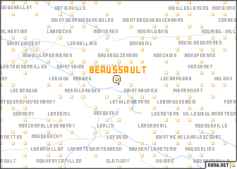 map of Beaussault