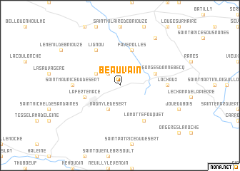 map of Beauvain