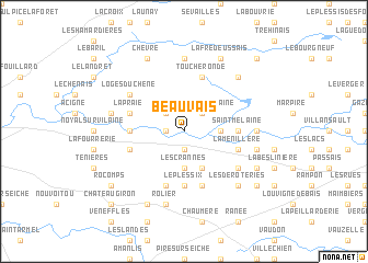 map of Beauvais