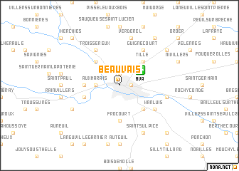 map of Beauvais