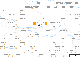 map of Beauvais