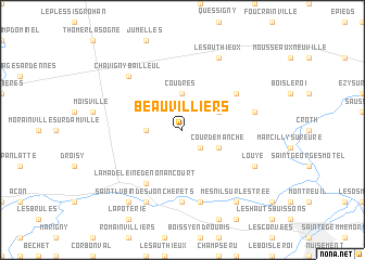 map of Beauvilliers