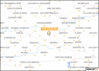 map of Beauvoir
