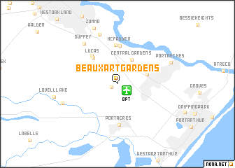 map of Beauxart Gardens