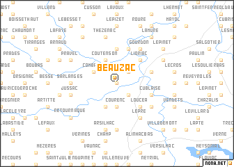 map of Beauzac