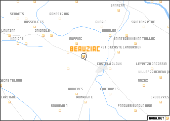 map of Beauziac