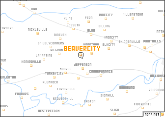 map of Beaver City