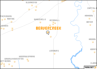 map of Beaver Creek