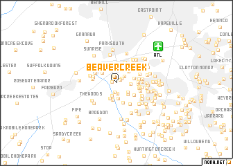 map of Beaver Creek