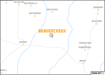 map of Beaver Creek