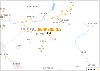 map of Beaverdale