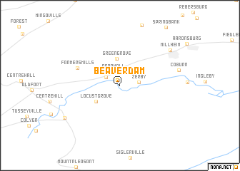 map of Beaverdam