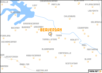 map of Beaverdam