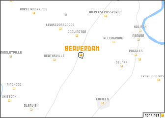 map of Beaverdam