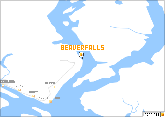 map of Beaver Falls