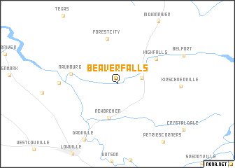 map of Beaver Falls